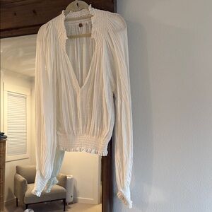 Free people white linen top